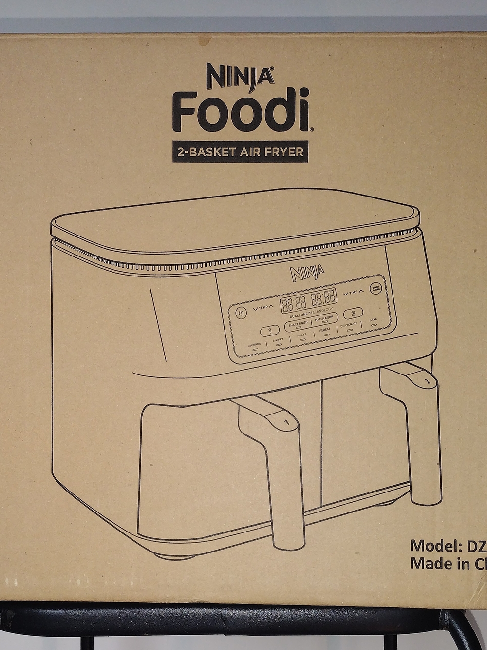 Ninja Foodi 2-Basket Air Fryer -  Black